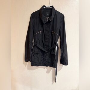 Weekend MaxMara Black Utility Windbreaker Jacket